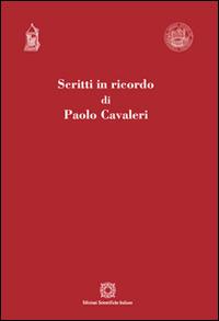 Scritti in ricordo di Paolo Cavaleri - copertina