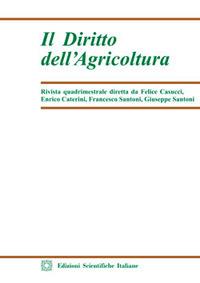 Il diritto dell'agricoltura (2017). Vol. 1 - copertina