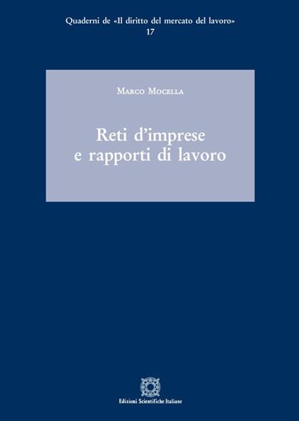 Reti d'imprese e rapporti di lavoro - Marco Mocella - copertina