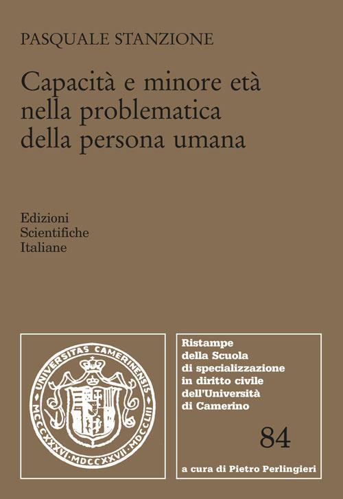 Capacità e minore età nella problematica della persona umana - Pasquale Stanzione - copertina