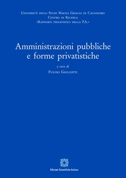 Amministrazioni pubbliche e forme privatistiche - copertina