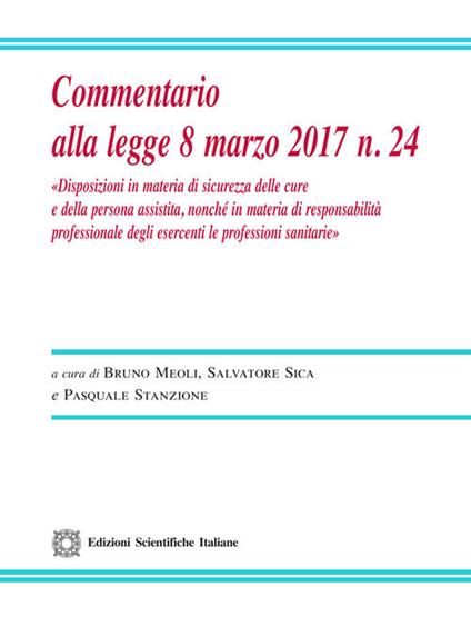 Commentario alla legge 8 marzo 2017 n. 24 - copertina