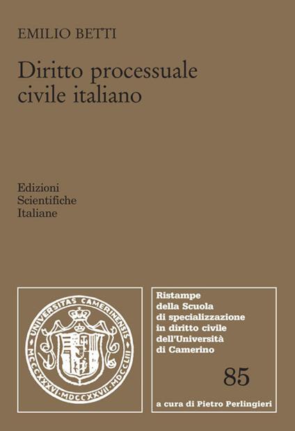 Diritto processuale civile italiano - Emilio Betti - copertina