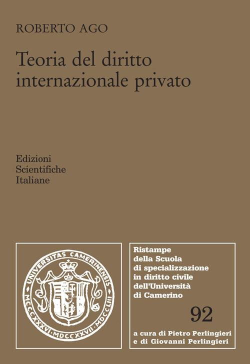 Teoria del diritto internazionale privato - Roberto Ago - copertina