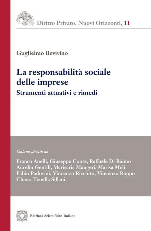 La responsabilità sociale delle imprese. Strumenti attuativi e rimedi - Guglielmo Bevivino - copertina