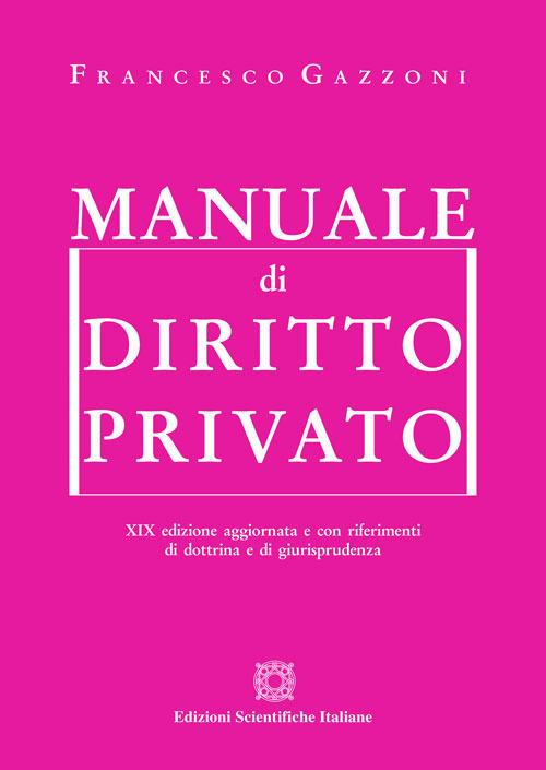 Manuale di diritto privato - Francesco Gazzoni - copertina