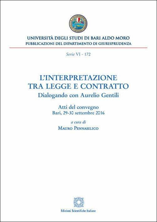 L'interpretazione tra legge e contratto - copertina