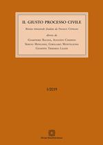 Il giusto processo civile (2019). Vol. 1
