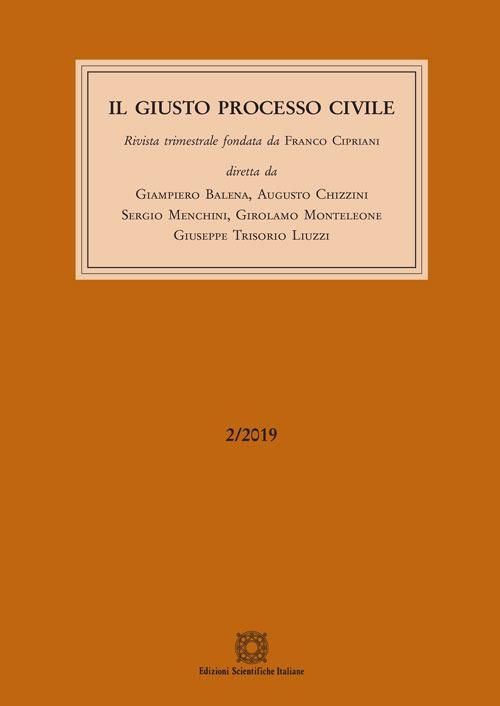 Il giusto processo civile (2019). Vol. 2 - copertina