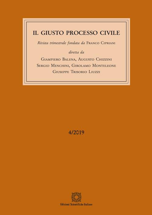Il giusto processo civile (2019). Vol. 4 - copertina