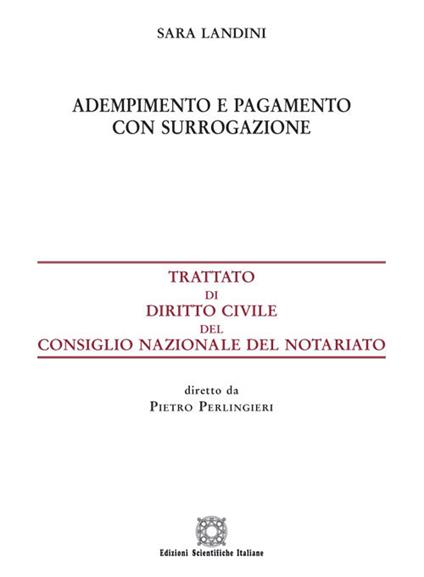 Adempimento e pagamento con surrogazione - Sara Landini - copertina