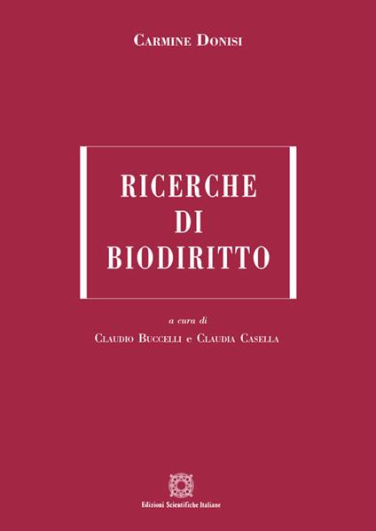 Ricerche di biodiritto - Carmine Donisi - copertina