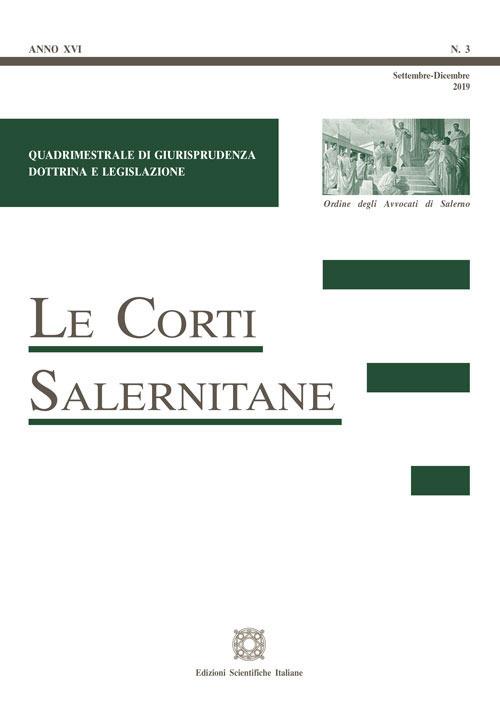 Le corti salernitane (2019). Vol. 3 - copertina