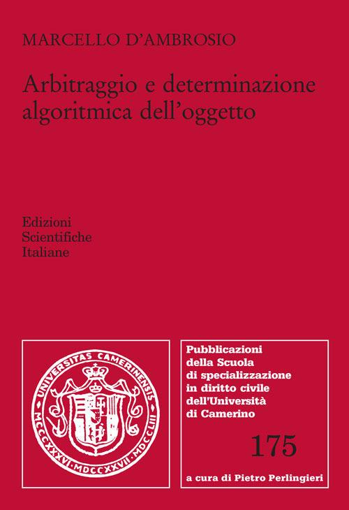 Arbitraggio e determinazione algoritmica dell'oggetto - Marcello D'Ambrosio - copertina