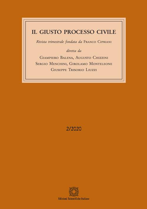 Il giusto processo civile (2020). Vol. 2 - copertina