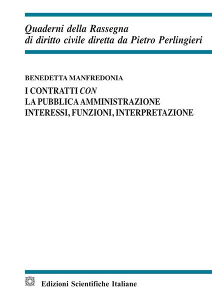 I contratti con la pubblica amministrazione - Benedetta Manfredonia - copertina