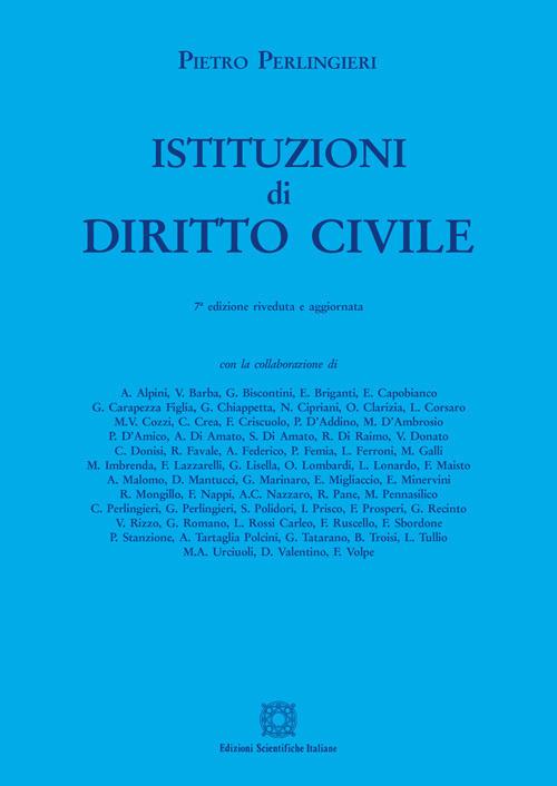 Istituzioni di diritto civile - Pietro Perlingieri - copertina