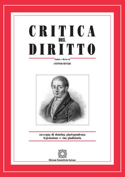 Critica del diritto. Rassegna di dottrina giurisprudenza legislazione e vita giudiziaria (2020). Vol. 1 - copertina