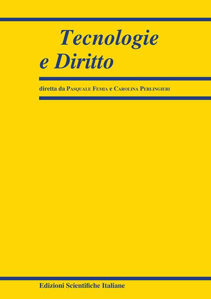 Tecnologie e diritto (2020). Vol. 2 - copertina