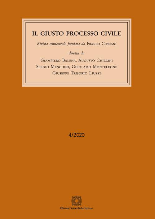 Il giusto processo civile (2020). Vol. 4 - copertina