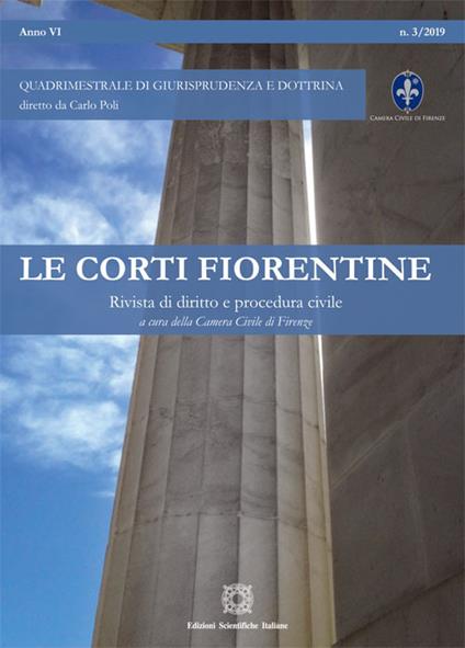 Le corti fiorentine. Rivista di diritto e procedura civile (2019). Vol. 3 - copertina