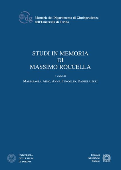 Studi in memoria di Massimo Roccella - copertina