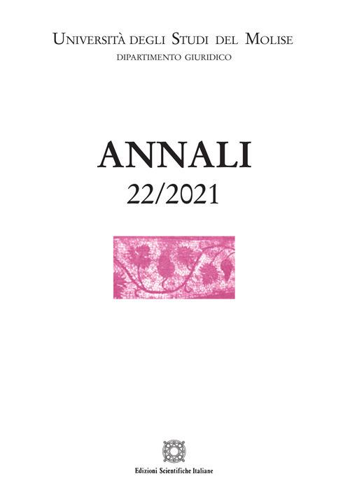 Annali del Dipartimento di scienze giuridico-sociali e dell'amministrazione (2021). Vol. 22 - copertina