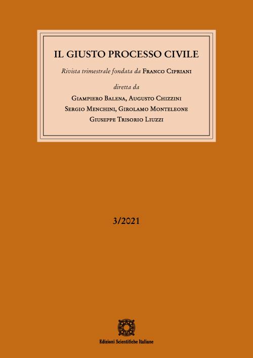 Il giusto processo civile (2021). Vol. 3 - copertina