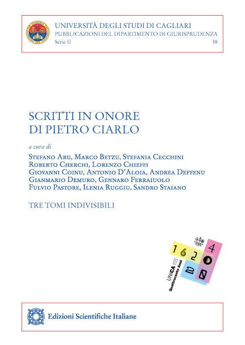 Scritti in onore di Pietro Ciarlo - copertina