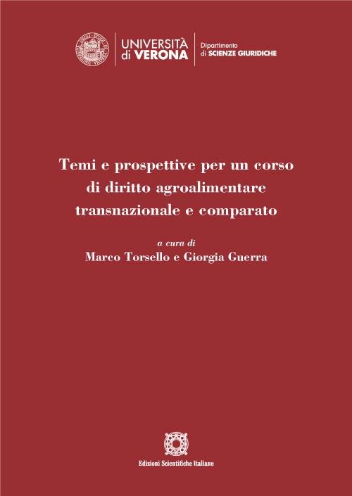 Temi e prospettive per un corso di diritto agroalimentare transnazionale e comparato - copertina