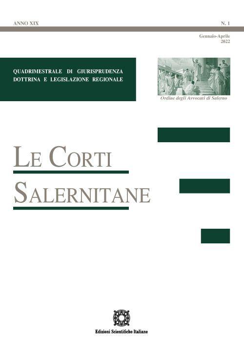 Le corti salernitane (2022). Vol. 1 - copertina