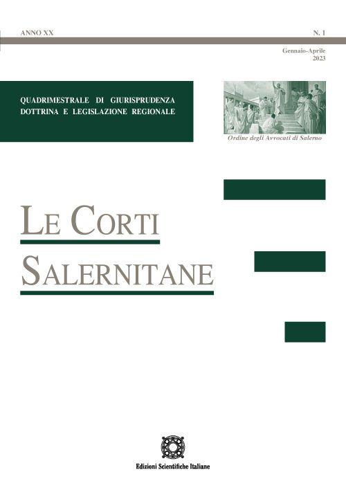 Le corti salernitane (2023). Vol. 1 - copertina