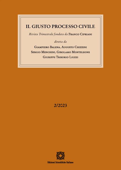 Il giusto processo civile (2023). Vol. 2 - copertina