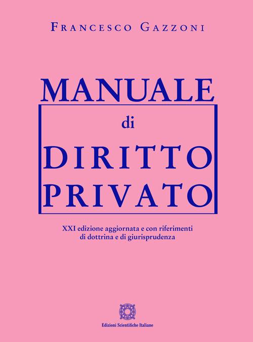 Manuale di diritto privato - Francesco Gazzoni - copertina