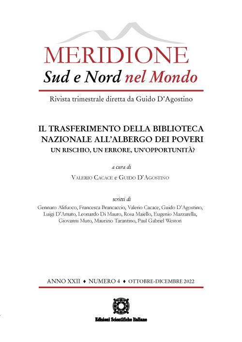 Meridione (2022). Vol. 4: Il trasferimento della biblioteca nazionale all'albergo dei poveri - copertina