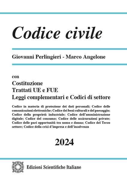 Codice civile - Giovanni Perlingieri,Marco Angelone - copertina