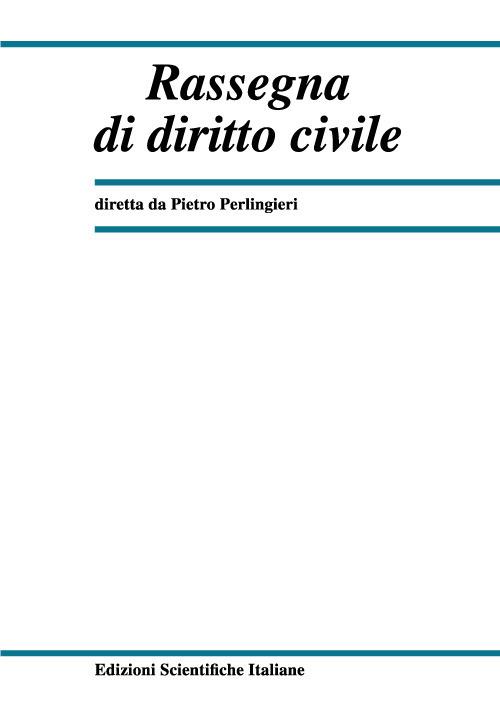 Rassegna di diritto civile (2023). Vol. 4 - copertina
