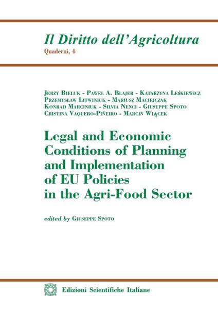 Legal and Economic Conditions of Planning and Implementation of EU Policies in the Agri-Food Sector - copertina