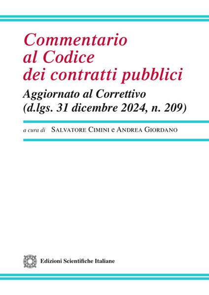 Commentario al codice dei contratti pubblici - copertina