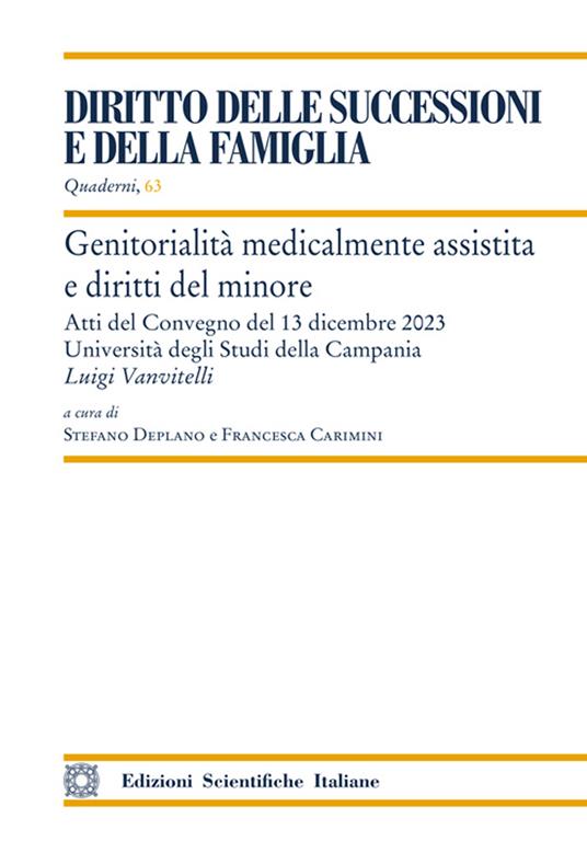 Genitorialità medicalmente assistita e diritti del minore - copertina