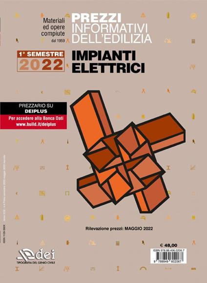 Prezzi informativi dell'edilizia. Impianti elettrici. 1º semestre 2022 - copertina