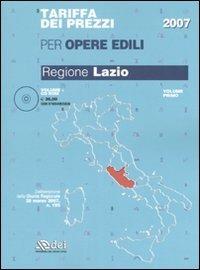 Tariffa dei prezzi per opere edili. Regione Lazio. Con CD-ROM. Vol. 1 - copertina