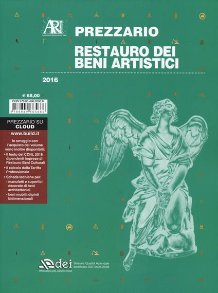 Restauro dei beni artistici. Prezzario 2016 - copertina