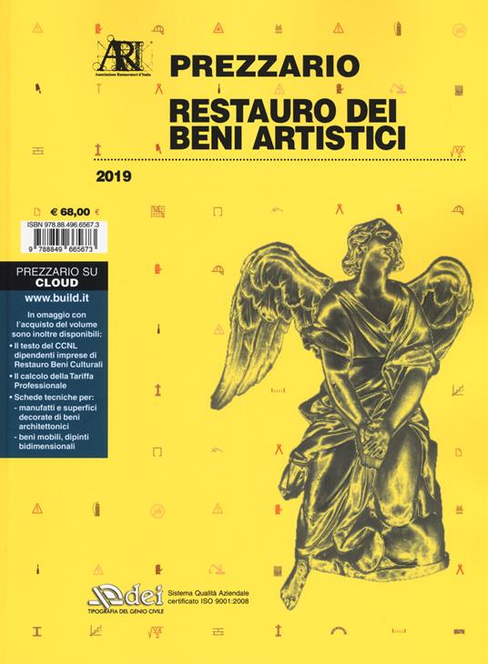 Restauro dei beni artistici. Prezzario 2019 - copertina