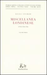 Miscellanea londinese (1934-1936). Vol. 3