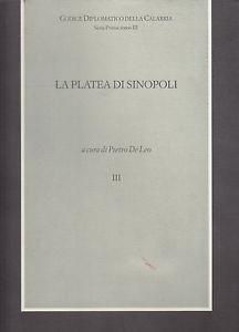 La Platea di Sinopoli - Pietro De Leo - copertina