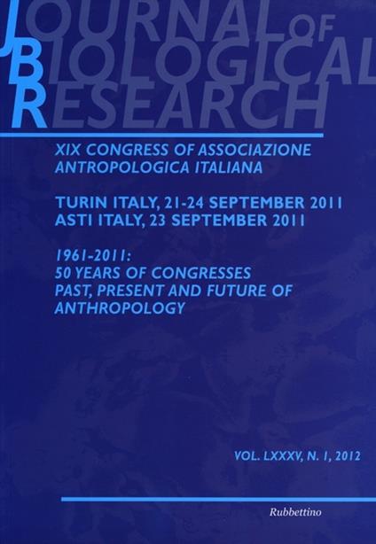 Journal of biological research (2012). Vol. 1 - copertina