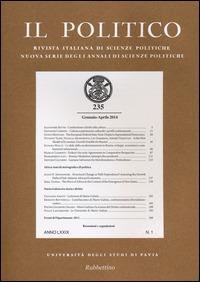 Il politico. Rivista italiana di scienze politiche (2014). Vol. 235 - copertina