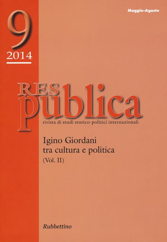 Res publica (2014). Vol. 9 - copertina
