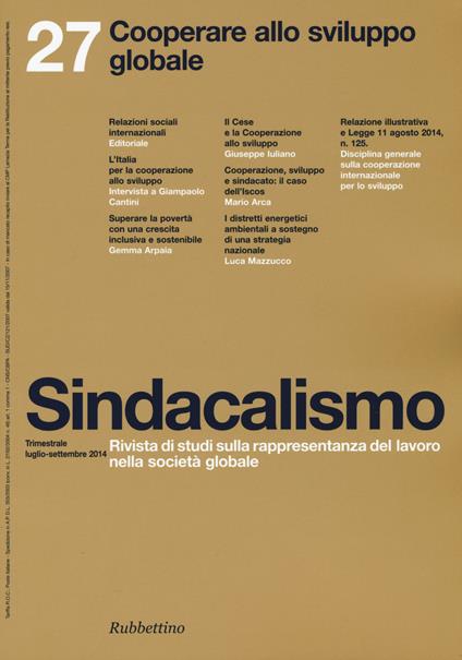 Sindacalismo (2014). Vol. 27 - copertina